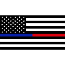 Thin Red/Blue Line 3'x5' Flag (USA)